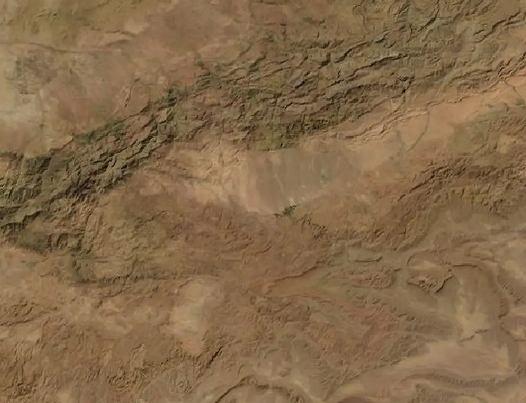 Map of the Zagora Desert and the Draa Valley route on satellite imagery of Morocco, with each stop marked